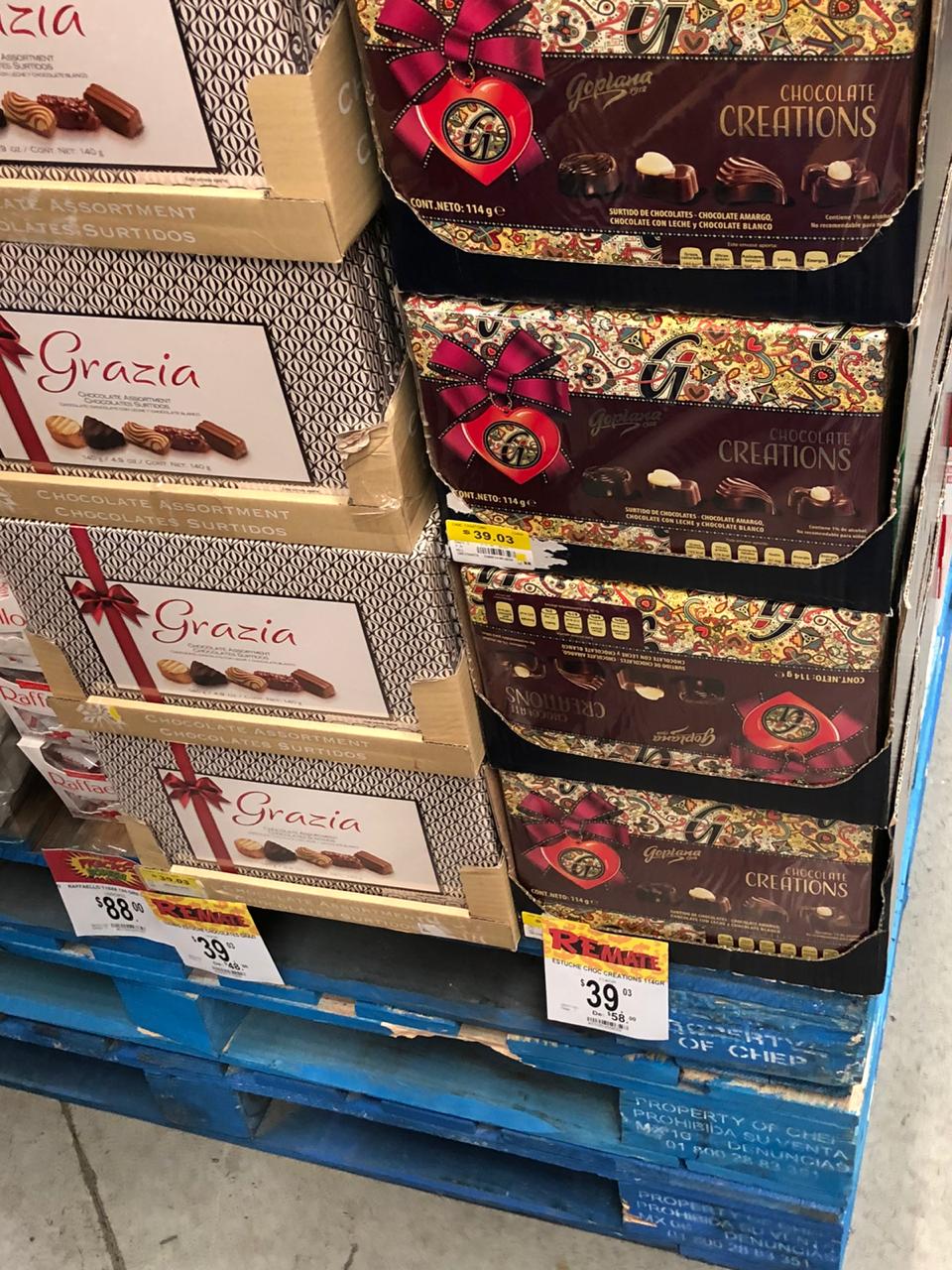 Liquidación Bodega Aurrerá de chocolates navideños desde 9 pesos