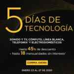 Promoción Palacio de Hierro 5 Días de Tecnología: hasta 45% de descuento + 18 MSI