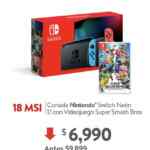 En Walmart Nintendo Switch Neon + juego Super Smash Bros Ultimate por $6,990