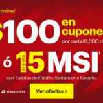 Promoción Best Buy de $100 en cupones por cada $1,000 de compra con tarjetas Banorte y Santander