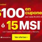 Promoción Best Buy de $100 en cupones por cada $1,000 de compra con tarjetas Banorte y Santander