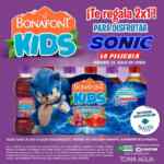 Promoción Bonafont Kids de 2x1 para Sonic la película en empaques marcados de 24 pack