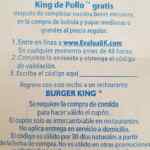 Evalúa Burger King 2020: hamburguesa Gratis al responder la encuesta en EvaluaBK.com