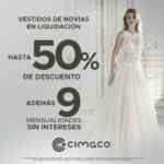 En Cimaco vestidos de novia en liquidación con hasta 50% de descuento