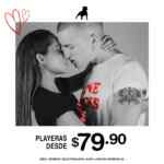 Promoción de San Valentín Cuidado con el Perro: playeras desde $79.90