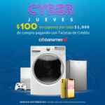 Elektra Cyber Jueves Citi Banamex: $100 en cupones por cada $1,000 de compra en toda la tienda