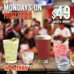 Promoción Hooters Monday: tragos y cervezas a $49 todos los lunes