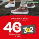 En La Marina 40% de descuento o más en todo el calzado