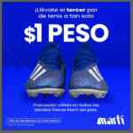 Promoción Deportes Martí: tercer par de tenis a $1 peso