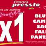 Promoción Tintorerías Pressto Mes del Amor: 2x1 en blusas, camisas, sacos, faldas y pantalones