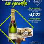 Ofertas de San Valentín Sams Club: chocolates Ferrero Rocher Gratis en la compra de una champaña Moët & Chandon