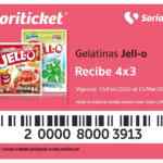 Cupón Soriana Soriticket de 4x3 en gelatinas Jell-O