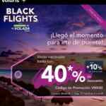 Promoción Volaris Black Flights: hasta 40% de descuento + 10% adicional en vuelos nacionales