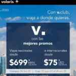 Promoción Volaris V.Club de vuelos nacionales desde $699 hoy 6 de febrero