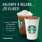 Cupón Starbucks 2x1 en bebidas Mocha o Chocolate