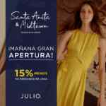 Promoción Julio Midtown y Galerías Santa Anita: 15% de descuento en mercancía de línea