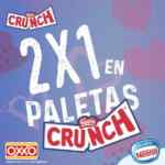 Promoción Oxxo San Valentín: 2x1 en paletas Crunch
