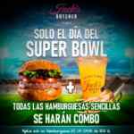 Promoción Jack's Butcher Super Bowl 2020: Todas las hamburguesas sencillas se harán combo