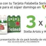 Promoción del Super Bowl Soriana Falabella: 3x2 en cervezas Heineken y Stella Artois