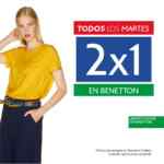 En Benetton los martes 2x1 en prendas en tiendas outlet