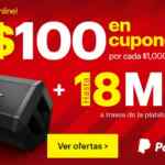 En Best Buy $100 en cupones por cada $1,000 de compra + 18 MSI con Paypal