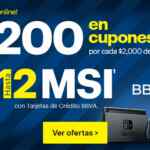 Promoción Best Buy BBVA Bancomer de $200 en cupones por cada $2,000 de compra