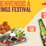 Promoción Chilis Wings Festival de alitas y cervezas desde $29 pesos