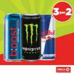 Promoción Circle K de 3x2 en todas las bebidas energéticas