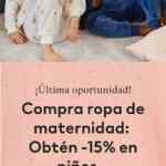 En H&M compra ropa de maternidad y recibe cupón del 15% de descuento en ropa para niños
