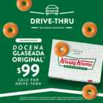 En Krispy Kreme docena de glaseadas originales a $99 en sucursales con drive-thru
