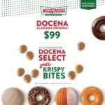 En Krispy Kreme docena a $99 y krispy bites gratis en la compra de una docena select este fin de semana largo