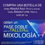 Promoción La Europea Absolut: taller de mixología Gratis al pedir 2 botellas por Rappi