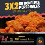 Promoción Las Alitas: 3x2 en boneless personales en pedidos a domicilio