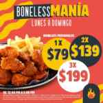 Boneless Manía Las Alitas: Orden de boneless personales desde $79 de lunes a domingo