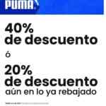Promoción Martí: 40% de descuento en Puma ó 20% en lo ya rebajado