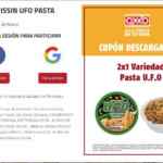 Cupón Oxxo Nissin de 2x1 en pastas instantáneas UFO