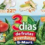 Ofertas S-Mart 3 Días de frutas y verduras del 10 al 12 de marzo