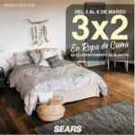 Promoción Sears: 3x2 en ropa de cama del departamento de blancos