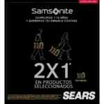 Promoción Sears Samsonite 110 Aniversario: 2x1 en artículos seleccionados