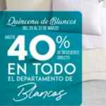 Quincena de blancos Sears: Hasta 40% de descuento directo en todo el departamento de blancos