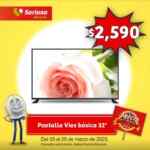Pantalla Vios de 32" a sólo $2,590 en Soriana Mercado