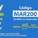 Promoción Walmart online: $200 de bonificación + envío gratis en pedidos online desde $1299 del 12 al 17 de marzo