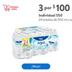 En Walmart 3x2 en agua natural 500 ml de 24 piezas