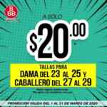 Sandalias a sólo $20 pesos en Tiendas 3B