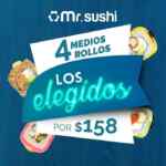Promoción Mr Sushi: 4 medios rollos por $158