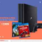 Consola Playstation 4 Pro + Horizon Zero Dawn + Spiderman a $7,999