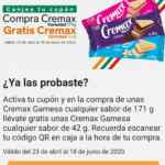 Cupón 7-Eleven de galletas Cremax chicas Gratis en la compra de unas galletas Cremax grandes