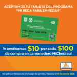 Promoción Chedraui tarjeta Mi Beca para Empezar: $10 de bonificación en monedero por cada $100 de compra