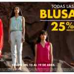 En Julio 25% de descuento en todas las blusas