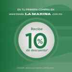 Promoción la Marina de 10% de descuento adicional en primera compra en línea